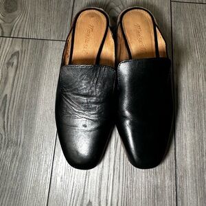 Madewell Black Leather Mules